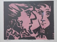 HUGE Nelson Sandgren Mid-Century Artwork – „The Twelfth Night“ –