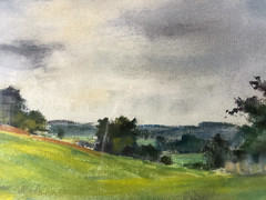 Franz Ehmke 1928-2018 GDR Painter °Berlin° Lübars Above By Tegeler Flow Meadow