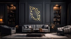 painting golden leaves