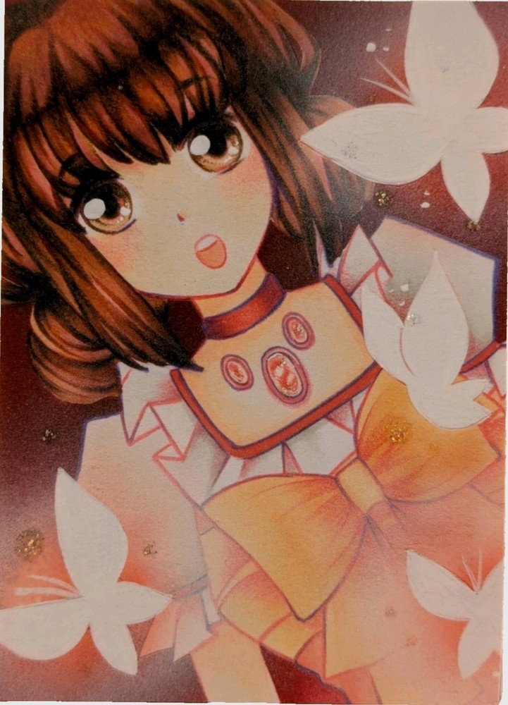 Limited Edition ACEO Print, Japanese Art Card „Marigu“, Edition of 18, Glitter!
