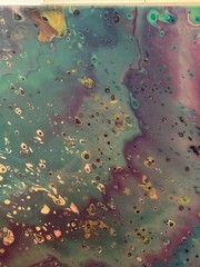 Cosmic Current Original Abstract Resin Fine Art Painting on Wood Panel Thick