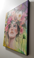 Original Oil on canvas painting* 10 x 8 in, signed*You are spring to me*