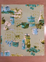Vtg Kitchen Motif Gouache Painting Fruit Preserves Sugar Jars Studio Design