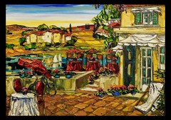 Maya Eventov Untitled Oil Canvas with beautiful Custom Frame ME121506-20
