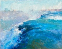 Original Painting 70*90cm artwork oil paints Convergence of Elements (Niagara)