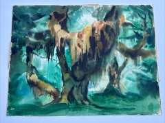 GERALD GRACE PAINTING LANDSCAPE ANTIQUE IMPRESSIONISM SEATTLE ARTIST NWS LISTED