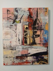 Original Abstract Acrylic Painting On Canvas „Cocktails After 2“