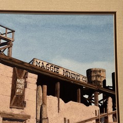 MINE PAINTING MINING AMERICAN REGIONALISM GHOST TOWN REALISTIC LISTED FAMOUS