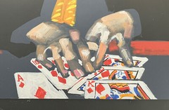 Waldemar Swierzy (1931-2013) Original Painting -Poker Player -Royal Flush
