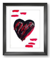Love Steps 11 X 14″ Neo Impressionist Abstract Acrylic Original Paper Painting