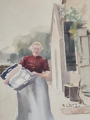 Vintage Original Watercolor Art Ethel Wickes