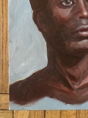 Vintage Portrait Acrylic Board Black Gender Neutral Person 12 x 16 Peter Feldman