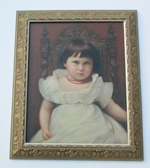 ANTIQUE 19TH CENTURY OIL PAINTING ESTATE HEIRLOOM MASTER MASTERFUL PORTRAIT BABY