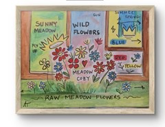 Original Acrylic 9×12 Wild Flowers Meadow Neo-Expressionist Signed Wall Art