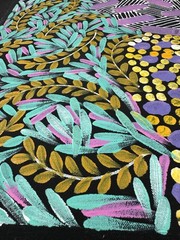 Karen Bird Ngale 💕💕Aboriginal Art 94cm X 92cm COA Supplied. KB27MD