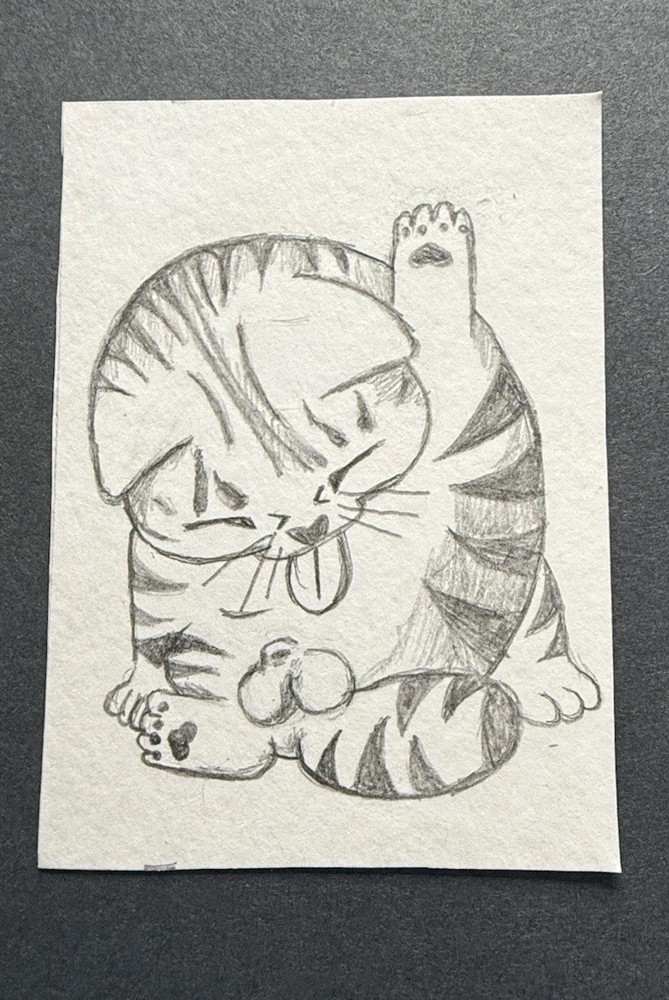 ACEO Original Art Card Signed by Veronica Lee/beks_and_lo “BIDDY”