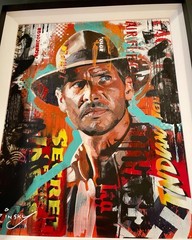 Original Oil Painting Indiana Jones II – Signed by Zinsky – 19×25 w/ COA