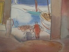 JULES RAUSCHERT PAINTING IMPORTANT AMERICAN MASTER IMPRESSIONIST COASTAL TOWN