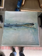 Clara Berta 2020 Art high textured original COME and PLAY title