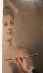 Antique Elisabeth Louise Vigee Le Brun Self Portrait KPM Style Porcelain Plaque