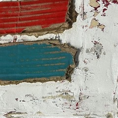 Original Mixed Media Modern Art Collage Painting on Canvas 11×14 „Topple“