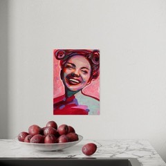 Original Portrait Art A4 | Oil Chalk & Acrylic | Modern Expression | Unique