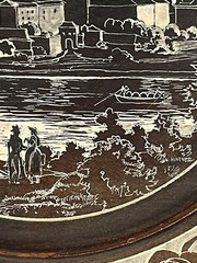 1946 Salzburg Hand Painted Wooden Plate By Kol Hintner Kunstgewerbe Art School