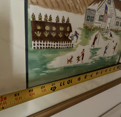 Vardamis Americana Watercolor Painting USA Bicentennial Folk Art New England