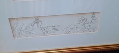Framed Asian Art- Li Yijin Brush Painting & David Wong Sketch-signed 2004/22×17″