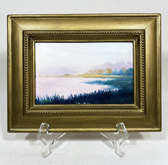 Vintage FRAMED Minimalist INPRESSIONIST LANDSCAPE by Karen Chandler (American)