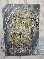 painting oil Stevie Wonder, One of a kind art piece. Length 34in 1/2 -23in
