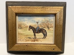 Taos NM Artist Lucinda Foster Original Watercolor Framed Stunning 1960’s (?)