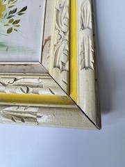 Vintage Framed Floral Still Life Painting 24 x 19 in Signed Decorative Art