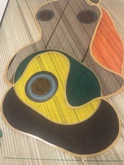 Signed Soni; gouache and watercolor abstract