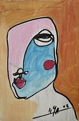 PAINTING OIL AND ACRYLIC ON FIBERBOARD 4”X6”(FRAME INCLUDED) CUBAN ART by LISA.