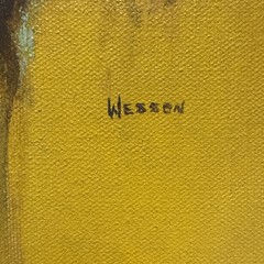 Vintage Original Abstract Oil Painting On Canvas Signed By WESSON Framed – NICE