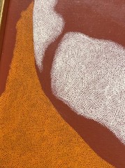 Vintage Painting Abstract Mexican Modernism Pointillism Expressionism Large