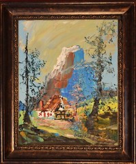 Morris Katz, original oil on board, 15.5″ x 19.5″ signed lower right