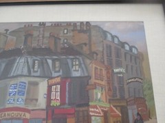 PARIS PAINTING 1954 EXHIBITED SAN FRANCISCO MUSUEM OF ART STREET SCENE MODERNIST