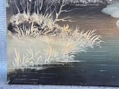 VINTAGE BODAN SIGNED ORIGINAL OIL PAINTING WINTER RIVER SNOW LANDSCAPE 16 X 20