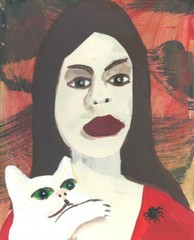 Jody with Foster by William Mayer new york artist surreal impressionist