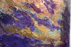 Original Oil Painting Moonlight Night Landscape Lake Art Canvas by A Onipchenko