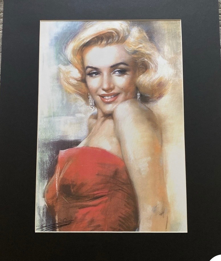 Marilyn Monroe Original Handmade Painting/Drawing Signed by Artist Haiyan 16×20