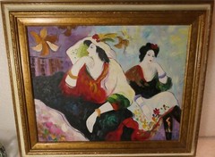 T. FOURNIER IMPRESSIONIST PORTRAIT OIL PAINTING WOMAN
