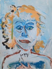 Burt Young, Rocky “Enigma Woman #2” Original Painting 16″ x 12″ 2002