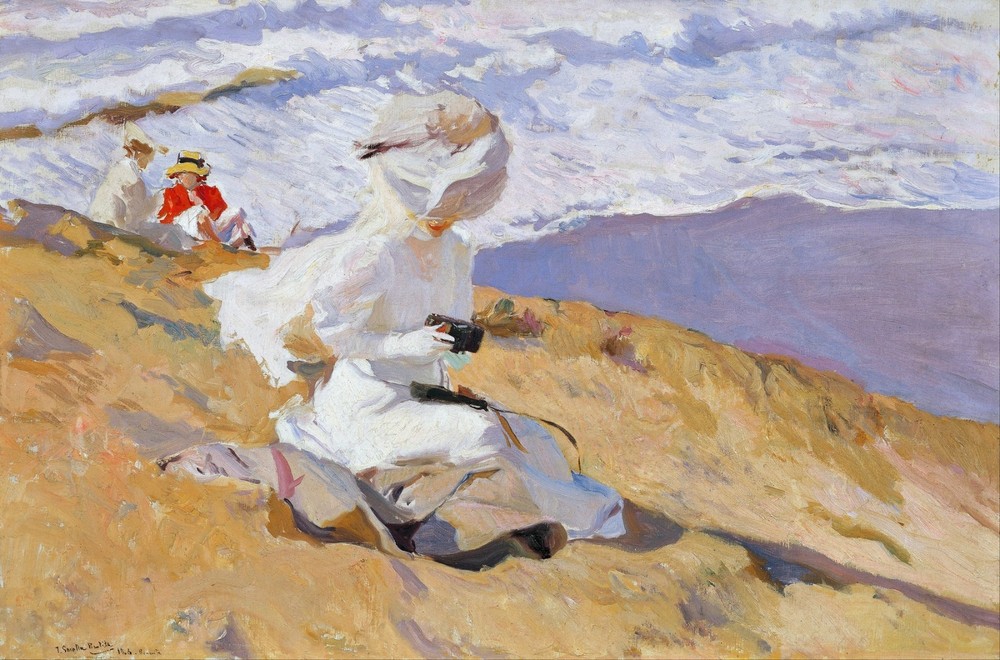 Joaquin Sorolla (Handmade) Signed Oil Painting on Canvas 16×24 in Luminism ..