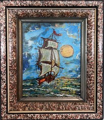 Original Acrylic painting by Serg Graff, Seascape Titled „Drift“ , COA