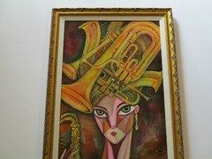 RICARDO MAYA PAINTING NICARAGUA RARE SURREALISM ABSTRACT CUBIST CUBISM MODERNISM