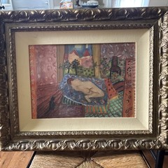 Original Natalie Miel Impressionist Watercolor Painting Signed Framed French