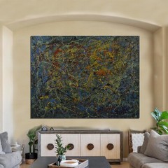 Jackson Pollock style￼ Profession￼al Painting 81” X 62”(6ft 9in)Abstract Modern
